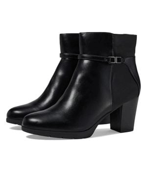 Anne Klein Romi Boots Round Toe Side Zip Ankle Bootie Rhs6463 - Black