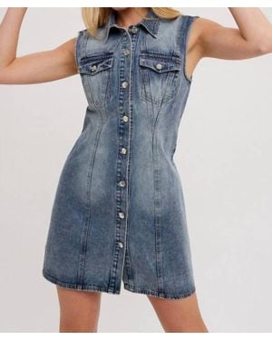Bluivy Emmie Denim Mini Dress - Blue
