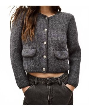 Ba&sh Harry Textured Cardigan - Gray