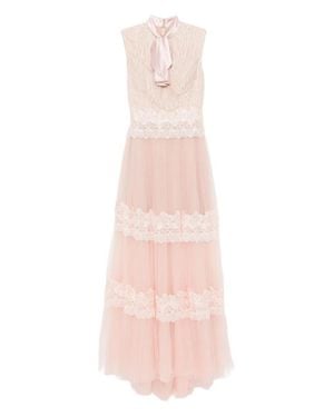 Saiid Kobeisy Lace Long Dress - Pink