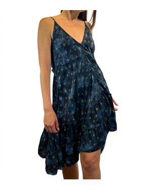 PAANI Spaghetti Strap Short Mini Dress - Blue