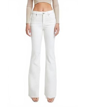 Hidden Jeans High Rise Long Flare Jean - White