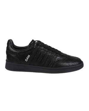 DSquared² Boxer Lace-Up Calf Leather Sneakers - Black