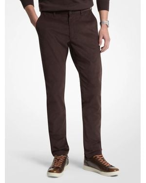 Michael Kors Slim-Fit Cotton Blend Corduroy Pants - Brown
