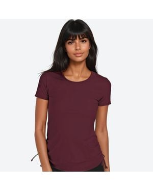 Calypsa Short Sleeve Adele Swim Top - Purple