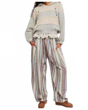 Free People Chambers Laid Back Stripe Pants - White