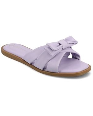 Journee Collection Journee Prylin Flat Sandals - Purple