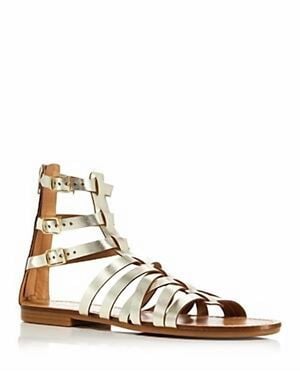 Aqua Emil Strappy Gladiator Sandals - Natural