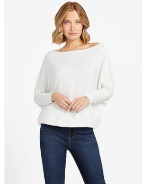 Guess Ceci Dolman Off-The-Shoulder Top - White