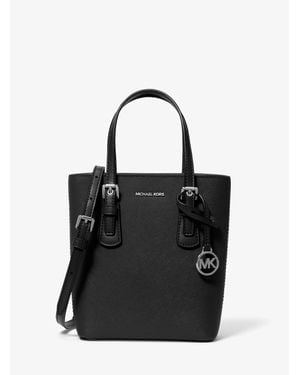 Michael Kors Outlet Voyager Extra-Small Leather Convertible Crossbody Bag - Black