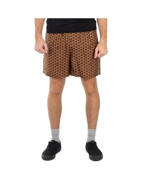 Bally Pennant Printed Silk Shorts - Brown