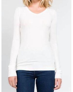 Crown Jewel Luxx V-Neck Tee - White