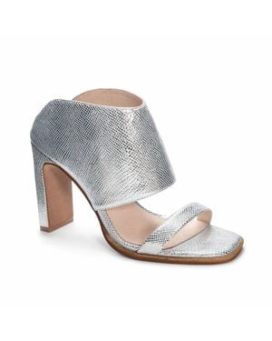 42 GOLD Scaly Metallic Slide With Ankle Cuff - Gray