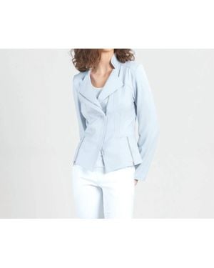 Clara Sunwoo Liquid Leather Signature Jacket - Blue