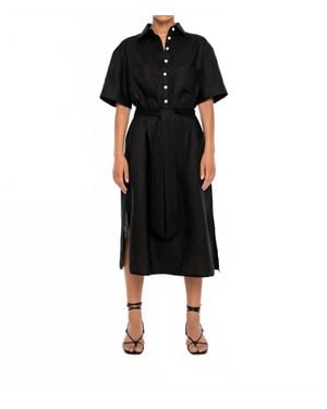 Dāl the Label Midi Shirtdress - Black