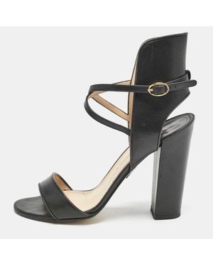 Paul Andrew Leather Lexington 105 Ankle Strap Sandals - Black