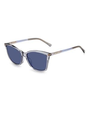 Jimmy Choo Sunglasses Square Full Rim, Transparent Frame And Lens Ba/G/S0Kb7Ku - Blue