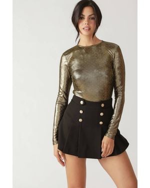 TRUEDAMES Let's Ride Embellished Bodysuit - Black