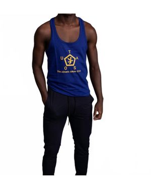 The Athletic Side Of Us Logo Printed Tank Top - Blue