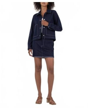 Kut From The Kloth Jolene Collar Denim Jacket - Blue