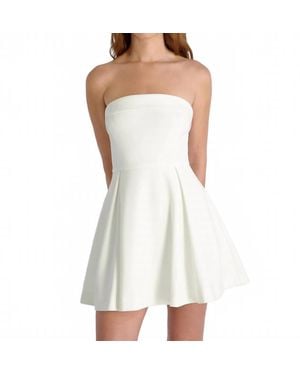 French Connection Whisper Foldover Pleat Mini Dress - White