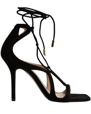 Reiss Kate Leather Strappy Sandal - Black