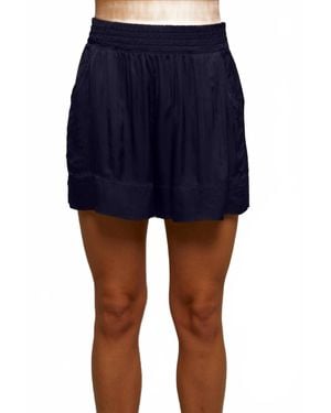 PERFECTWHITETEE Colette Satin Pull On Shorts - Blue