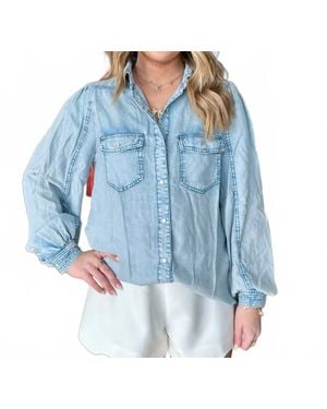 Doe And Rae Double Bust Pockets Shirt - Blue