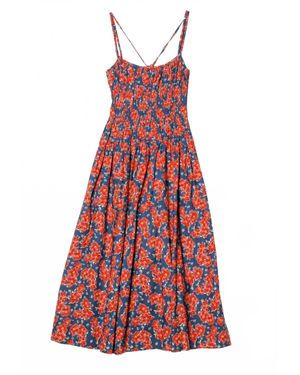 Ciao Lucia Volta Surf Cotton Shirting Dress - Red