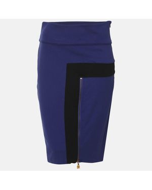 Roberto Cavalli Jersey Midi Skirt - Blue