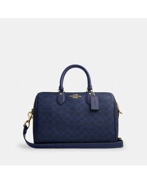 COACH Rowan Satchel Bag - Blue