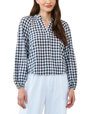 Bella Dahl Shirred Raglan Shirt - Blue