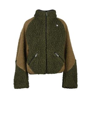 Bacon Wool-Blend Plush Coat - Green