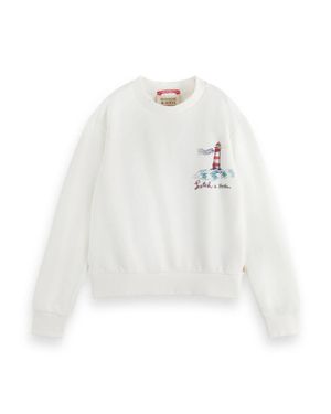 Scotch & Soda Kid's Printed Regular-Fit Sweatshirt - White