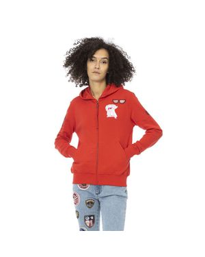 MR & MRS Cotton Sweatshirt Top - Red