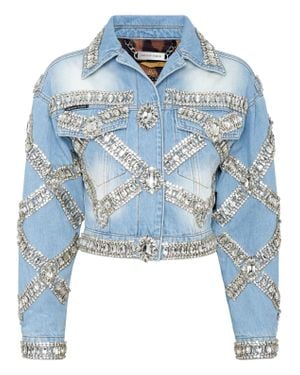 Philipp Plein Denim Outerwear - Blue