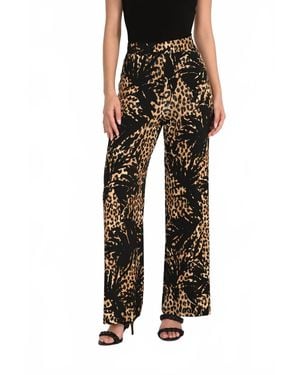 FRANK LYMAN Edgy High-Waisted Leopard Pants - Black
