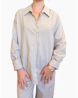Michael Stars Carson Button Down Shirt - Gray