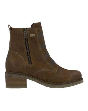 Remonte Real Leather Mid Height Boots - Brown