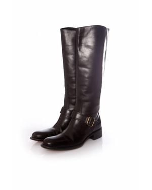 Sartore Leather Horse Riding Boots - Black