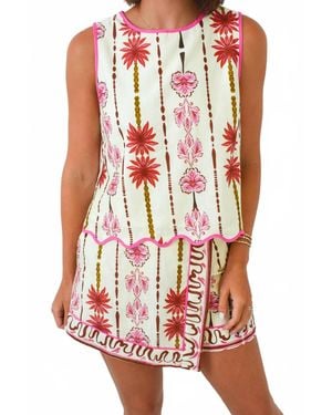 Strut & Bolt Palms Sleeveless Top And Skort Set - Red