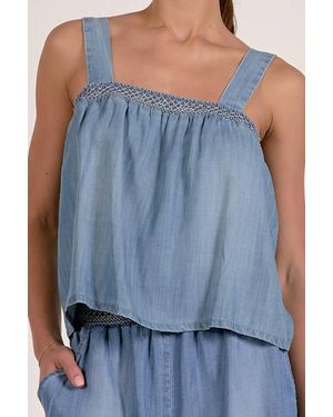 Elan Flowy Tank Top - Blue