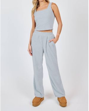 Sadie & Sage Mind You Cozy Wide Leg Pant - Blue