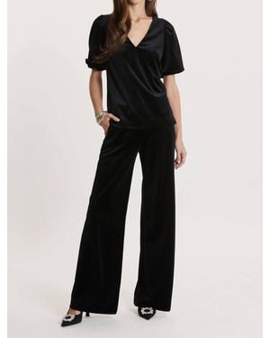 tyler boe Claire Velvet Top In Black