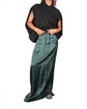 Maison Margiela Satin Long Skirt - Green