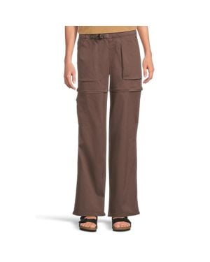 Prana Halle Pants Mocha Convertible Belted Waist Straight Leg Ddr2510 - Brown