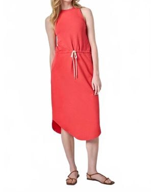Lilla P Textured Terry Shirttail Midi Dress