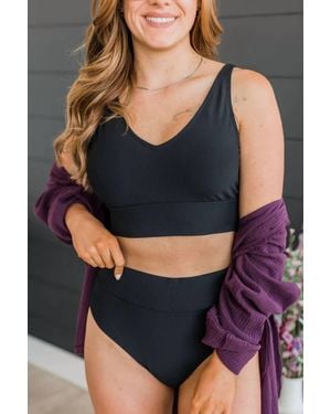 Mack & Mal Kissed By The Sun Bikini Swim Top - Black