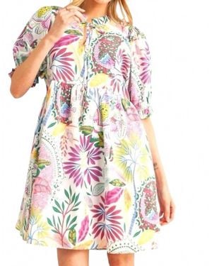 Jodifil Isabella Floral Dress - White