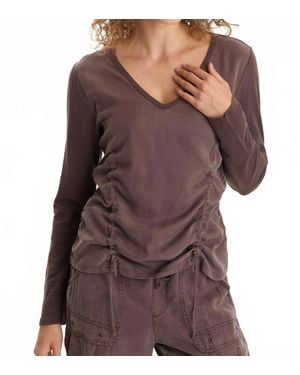 XCVI Ketti Long Sleeve Tee - Brown